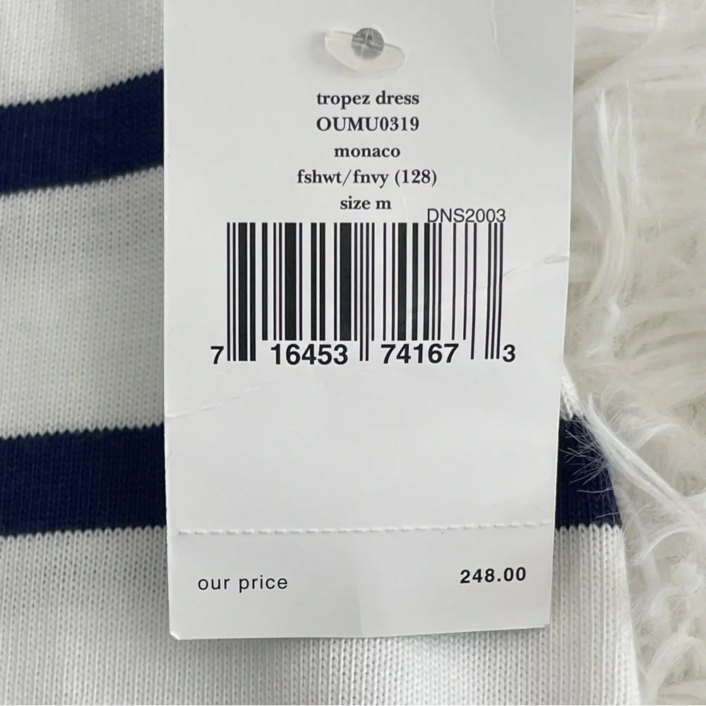 KATE SPADE Womens Tropez Dress Size Medium Blue White Striped Nautical Beach